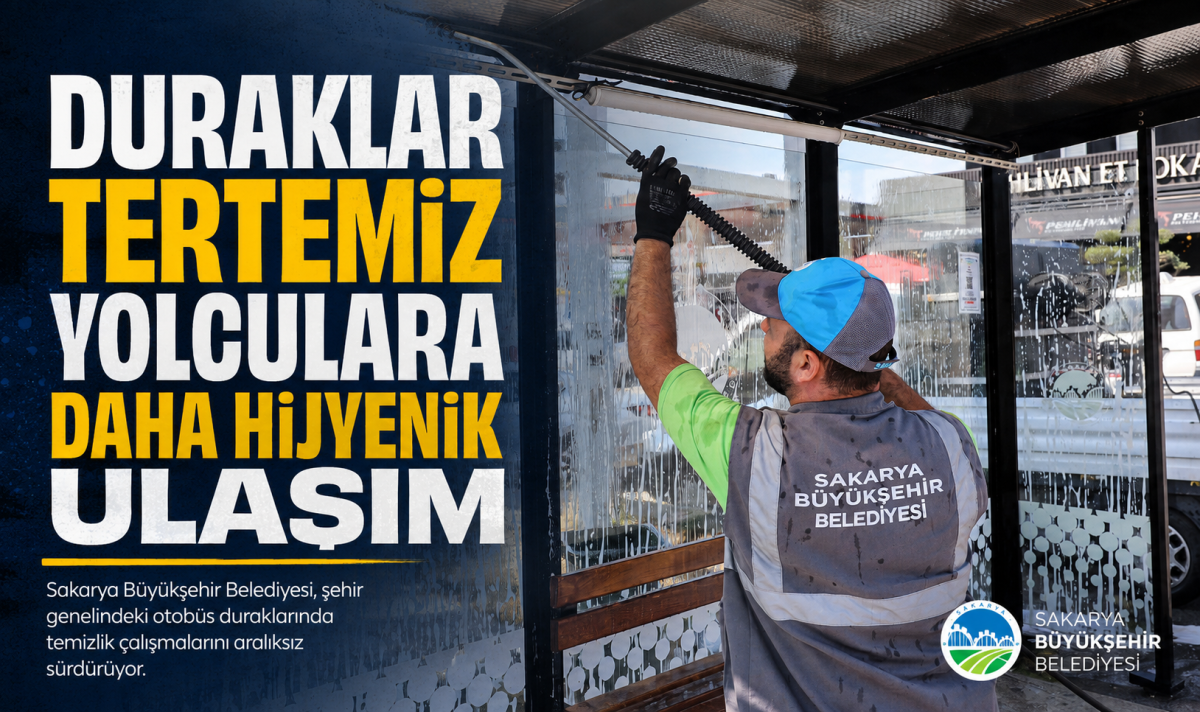 Büyükşehir ekipleri tek tek durakları temizliyor