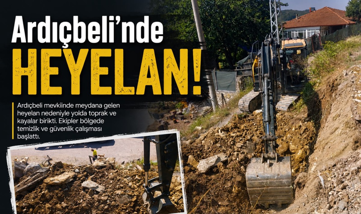 Ardıçbeli'nde heyelan