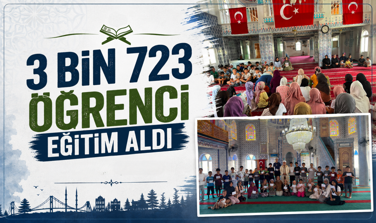 3 BİN 723 ÖĞRENCİ EĞİTİM ALDI