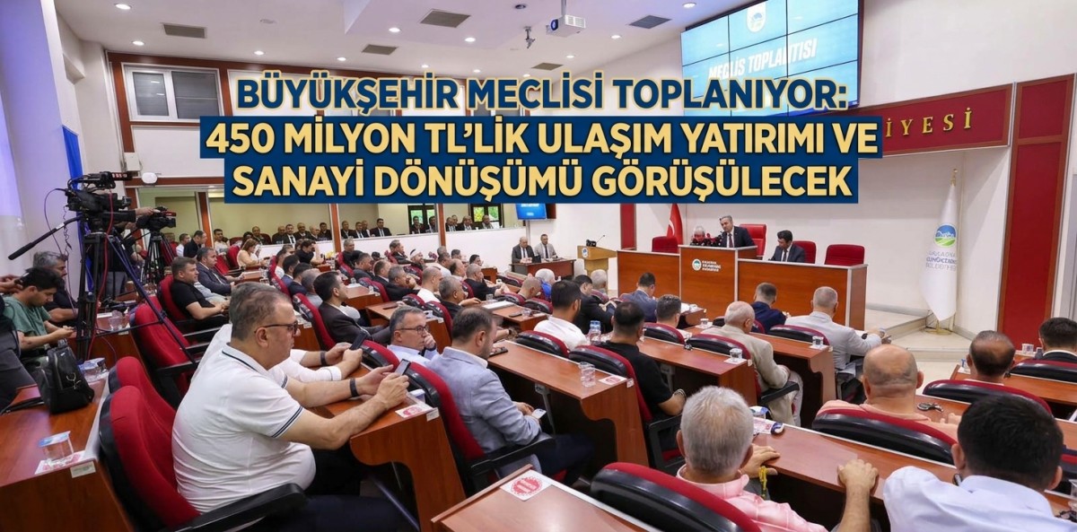 Büyükşehir meclisi toplanıyor: 450 milyon TL’lik ulaşım yatırımı ve sanayi dönüşümü görüşülecek