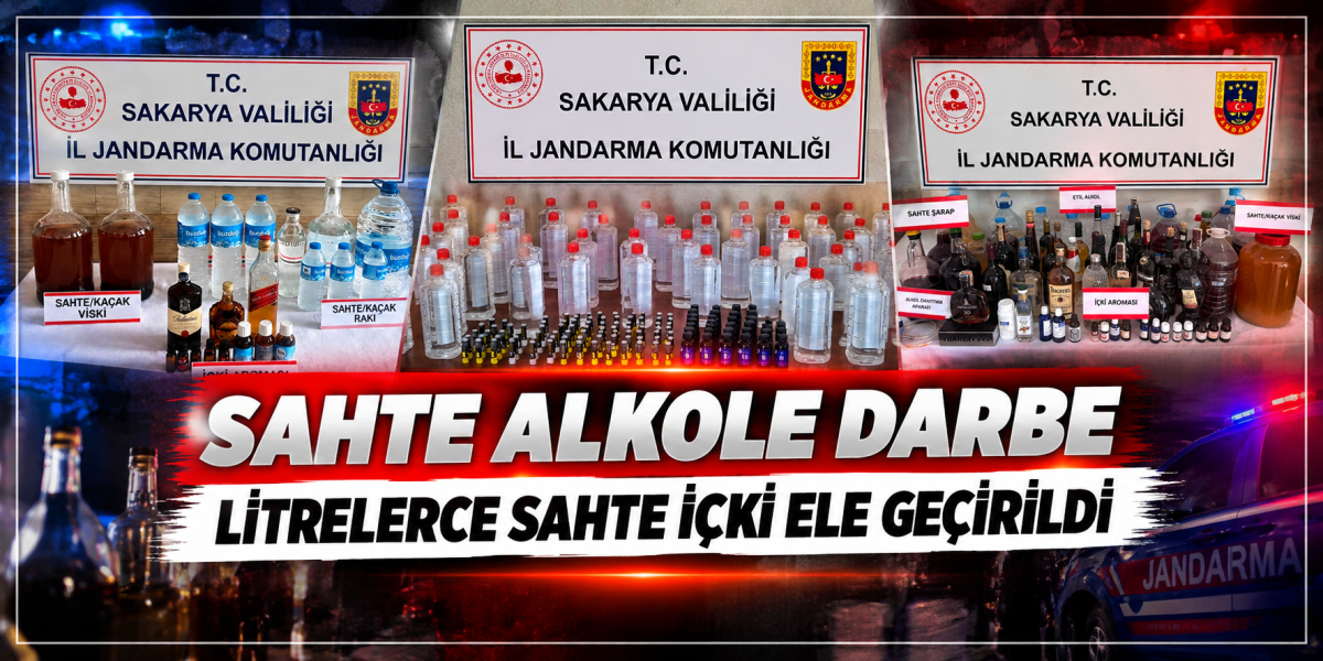 SAHTE ALKOLE DARBE - LİTRELERCE SAHTE İÇKİ ELE GEÇİRİLDİ