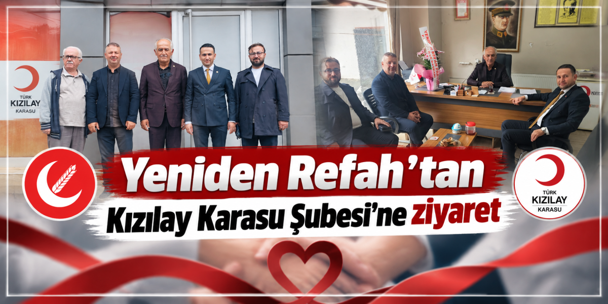 Yeniden Refah’tan Kızılay Karasu Şubesi’ne ziyaret