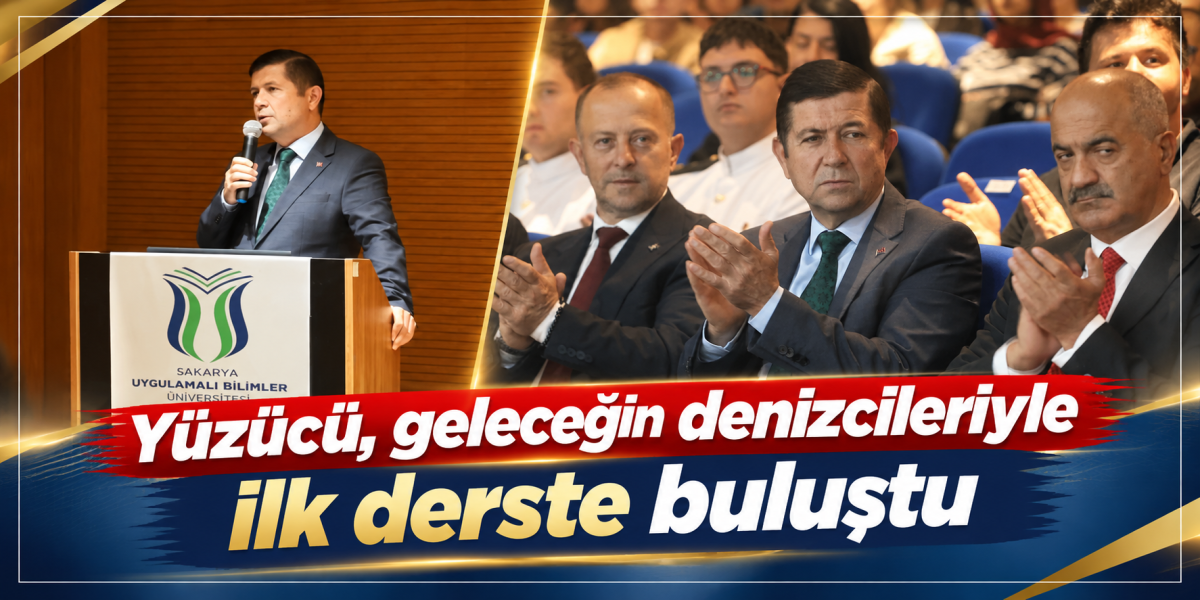 Yüzücü, geleceğin denizcileriyle ilk derste buluştu