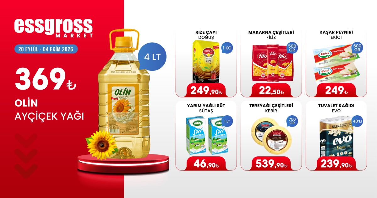  SAKARYA ESSGROSS MARKET’TE MÜTHİŞ İNDİRİMLER BAŞLADI!