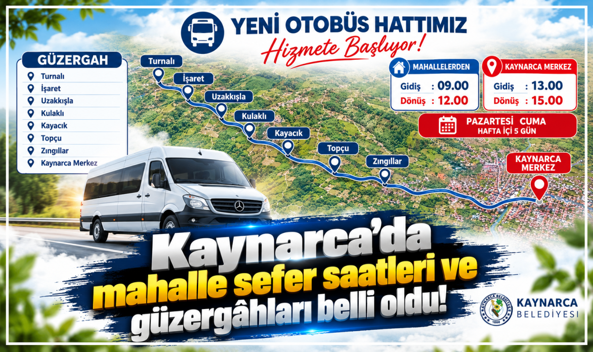 Kaynarca’da mahalle sefer saatleri ve güzergâhları belli oldu!