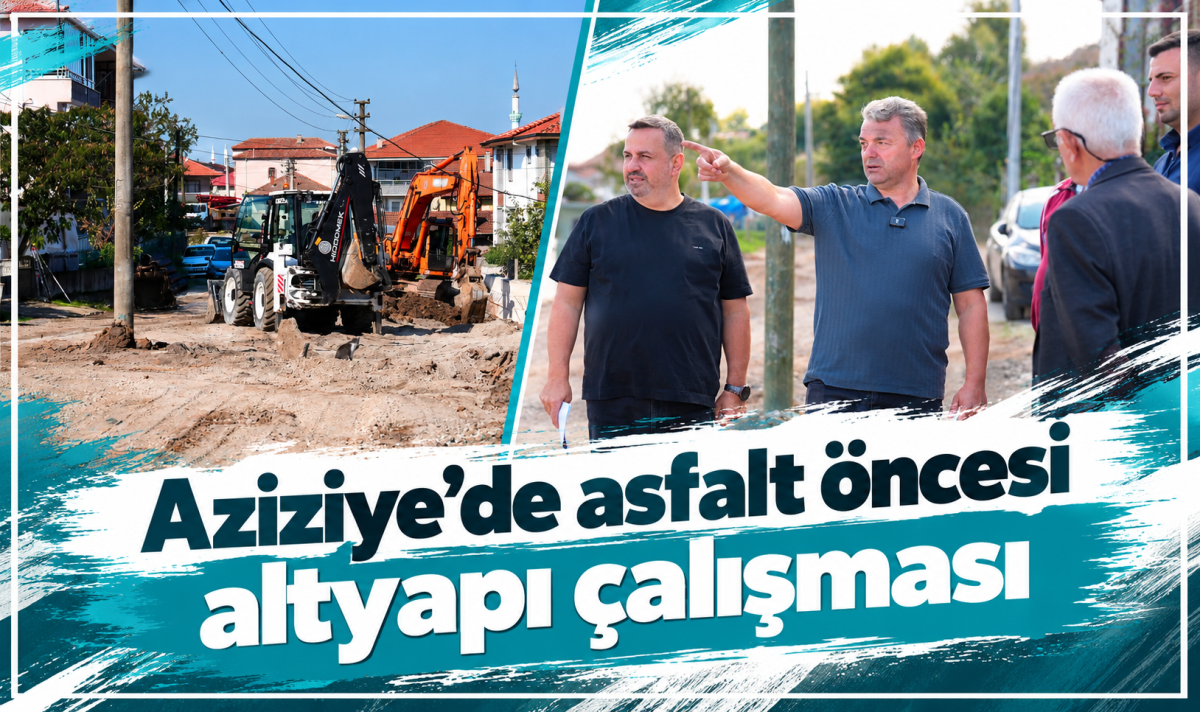 Aziziye’de asfalt öncesi altyapı çalışması