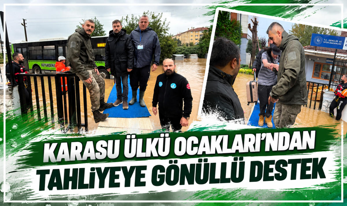 Karasu Ülkü Ocakları’ndan tahliyeye gönüllü destek