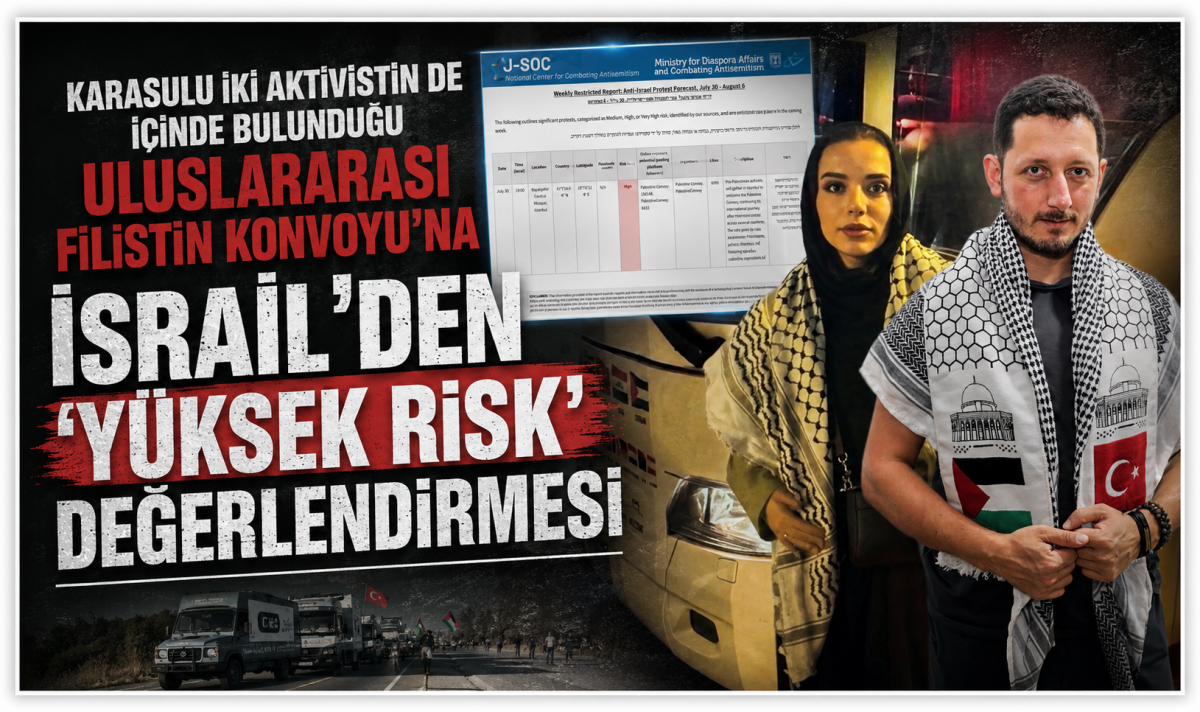 Karasulu iki aktivistin de içinde bulunduğu ULUSLARARASI FİLİSTİN KONVOYU’NA İSRAİL’DEN ‘YÜKSEK RİSK’ DEĞERLENDİRMESİ