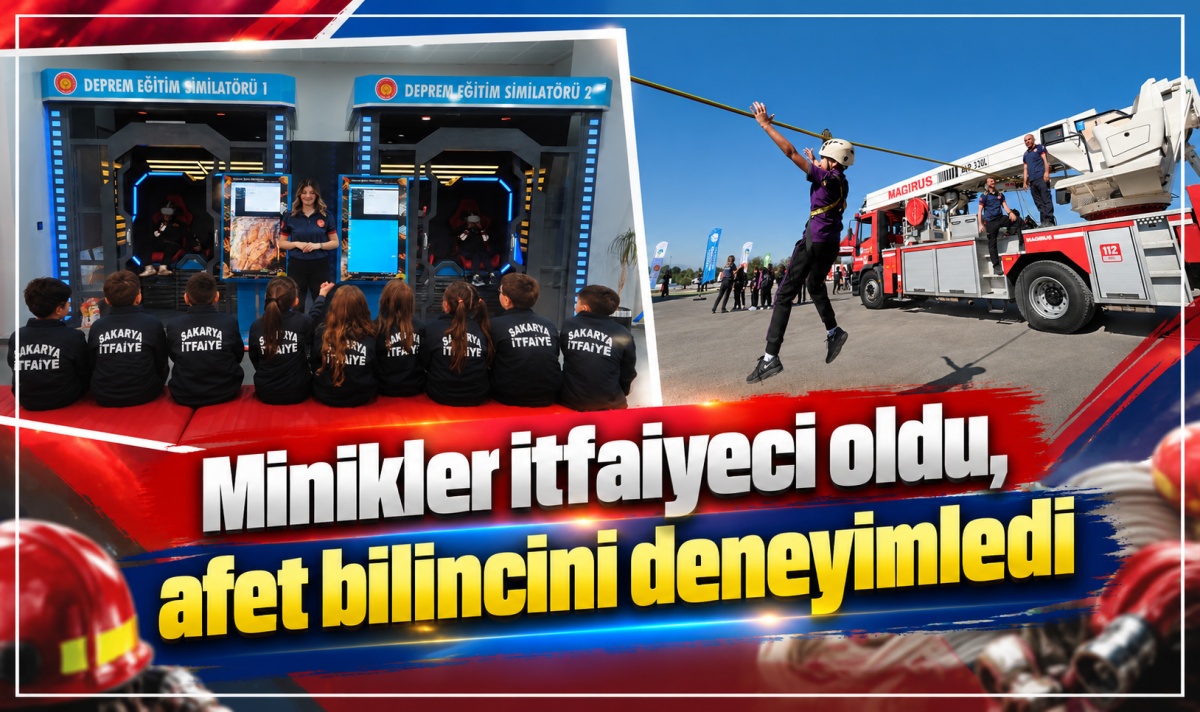 Minikler itfaiyeci oldu, afet bilincini deneyimledi