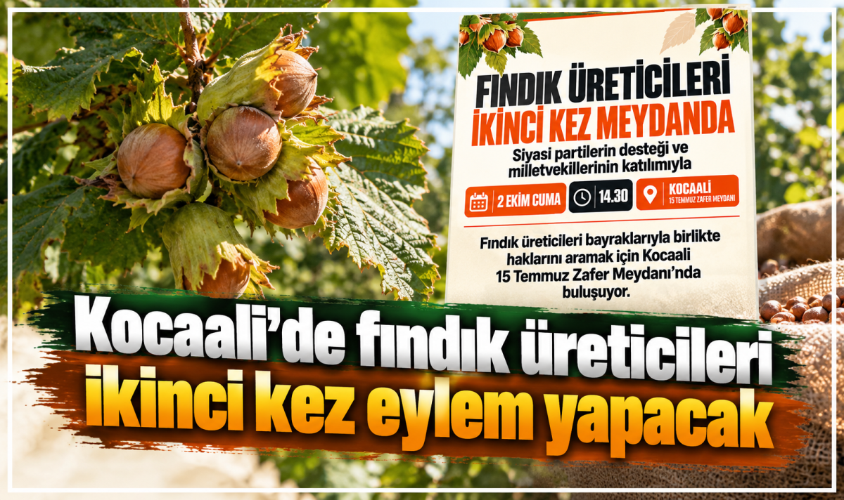 Kocaali’de fındık üreticileri ikinci kez eylem yapacak